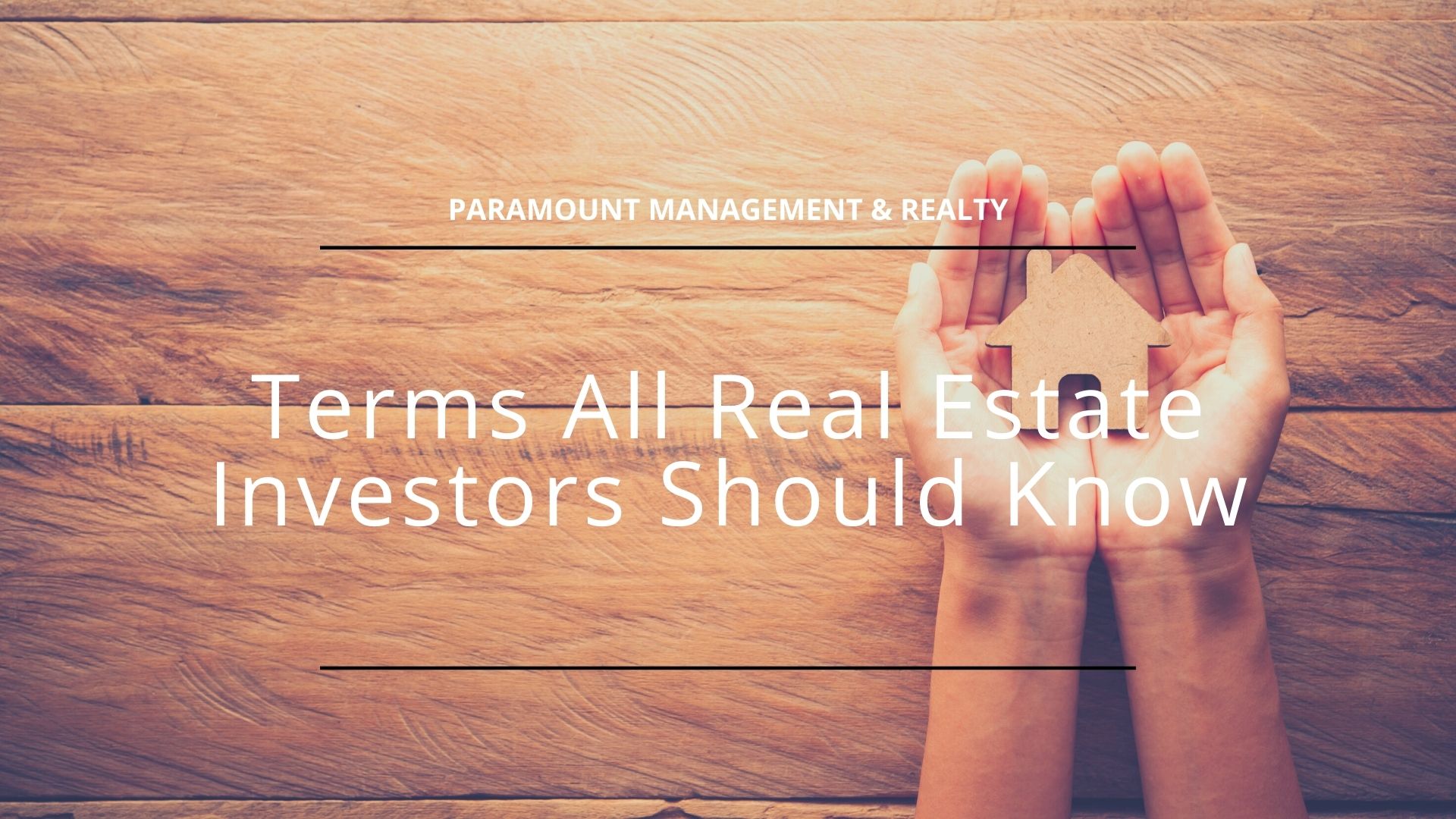 real estate investor terms
